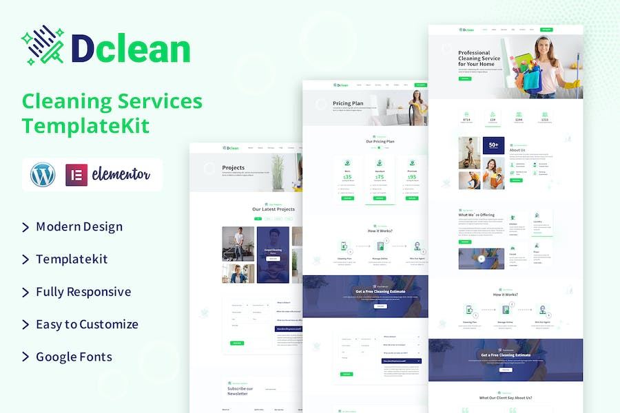Website Giới Thiệu Dclean Cleaning Services